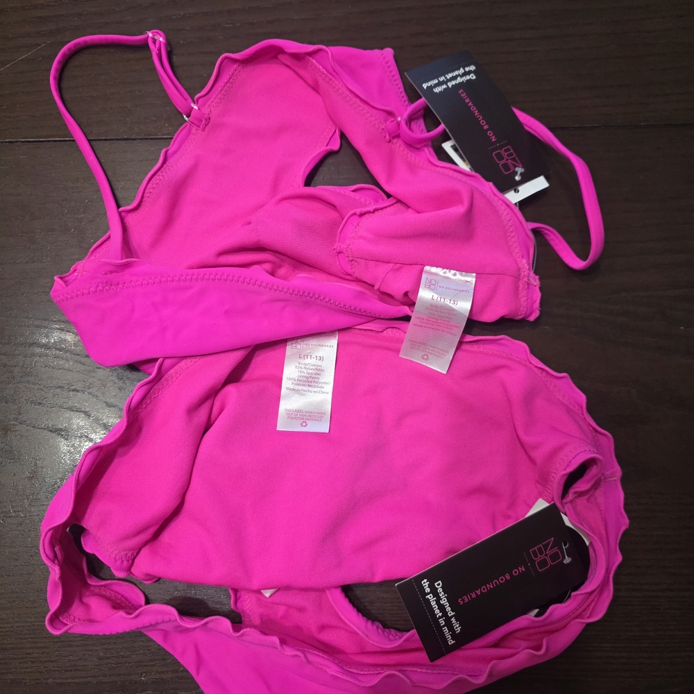 No Boundaries Hot Pink Swimwear - Picture 3 of 6